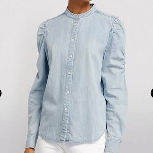 FRAME Puff-Sleeved Frankie Shirt